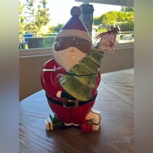 Blue Sky ClayWorks Christmas Santa Cookie Jar